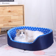 cozy cat bed and mat, view 2 - MRSLM