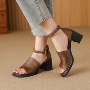 women's leather gladiator sandals, view 7 - MRSLM