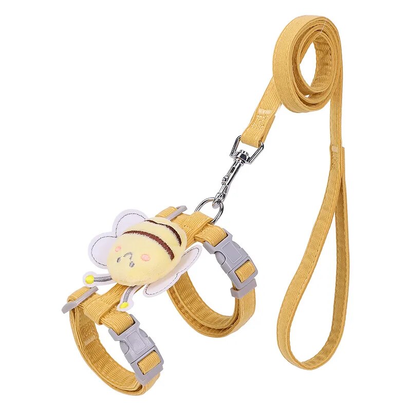 cute bee adjustable cat harness and leash, view 11 - MRSLM