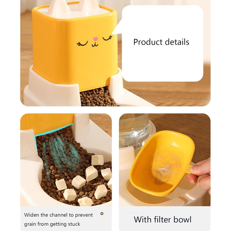 automatic pet water feeder and food container, view 10 - MRSLM
