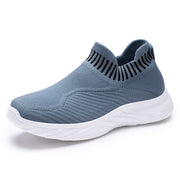 Striped slip-on flat sneakers, view 8 - MRSLM
