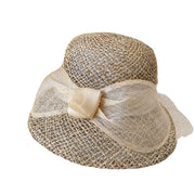straw big bowknot bucket hat, view 4 - MRSLM