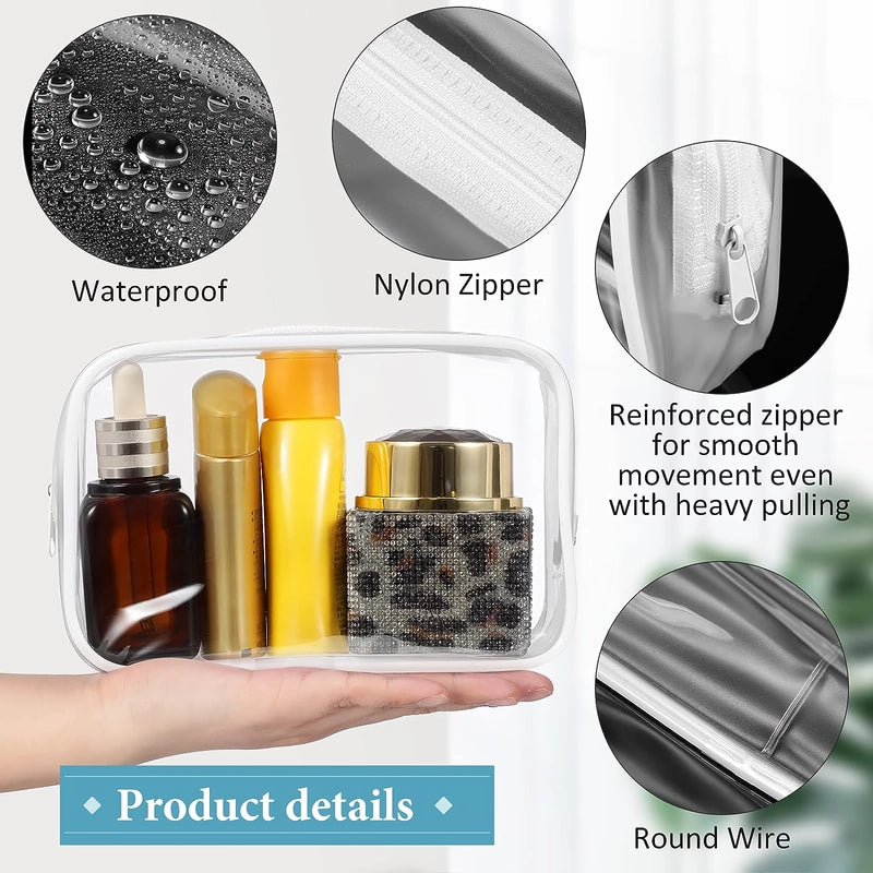 clear pvc travel makeup bag, view 7 - MRSLM