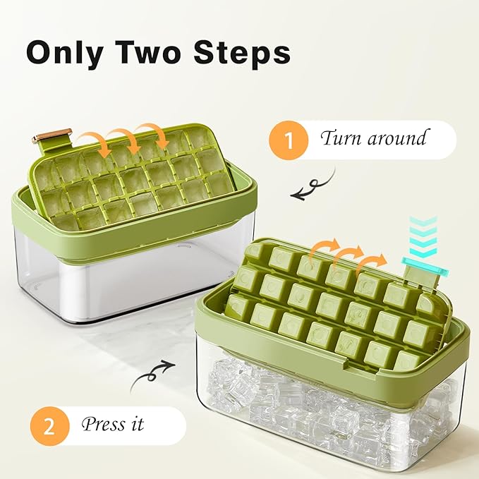 Square ice cube tray with flip-top lid, view 9 - MRSLM