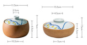 household ceramic bowl with lid, view 9 - MRSLM