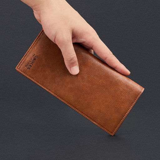 Men's casual long PU leather wallet - MRSLM