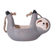 ceramic cartoon animal hanging plant pot, view 3 - MRSLM