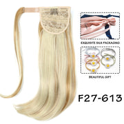 synthetic straight wraparound ponytail, view 15 - MRSLM