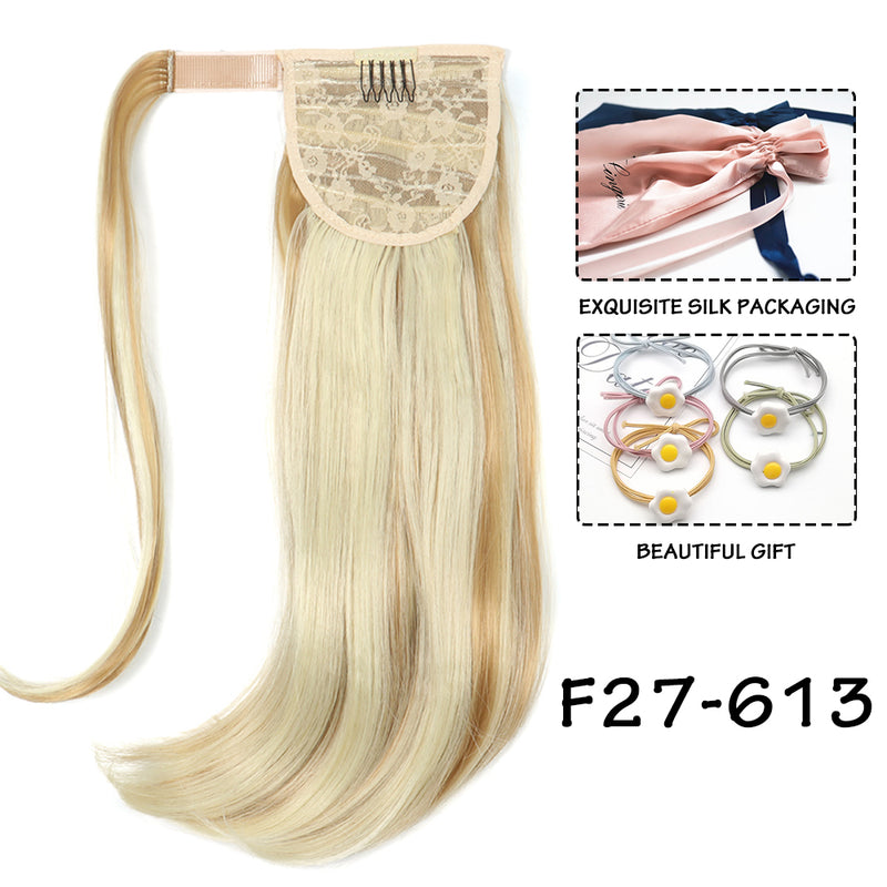 synthetic straight wraparound ponytail, view 15 - MRSLM