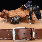 men's genuine cowskin leather belt, view 7 - MRSLM