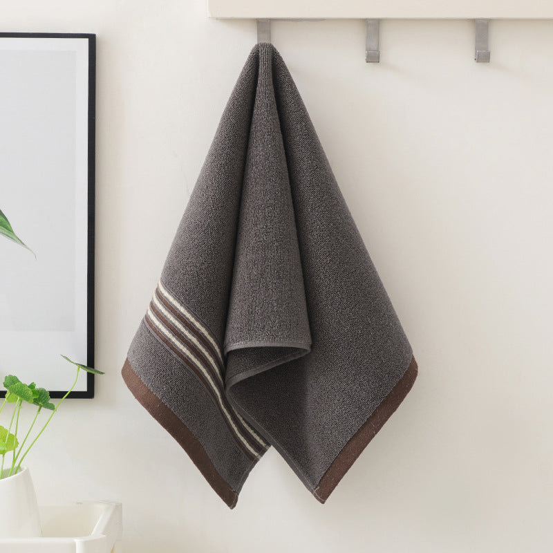 cotton striped towel, view 2 - MRSLM