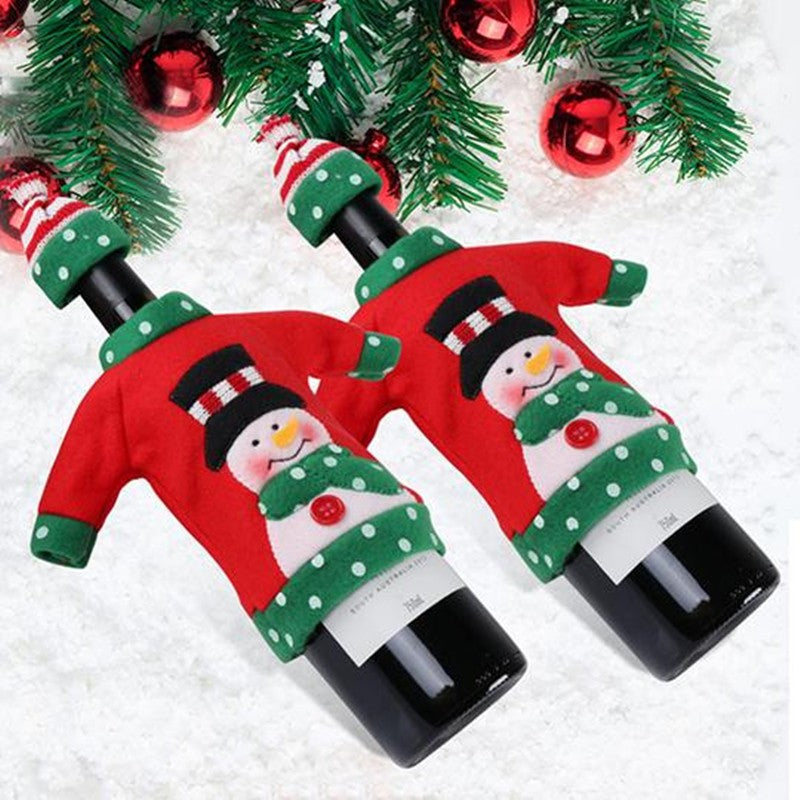 Christmas wine bottle cover, view 4 - MRSLM