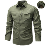 men's workwear long sleeve shirt, view 6 - MRSLM