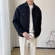 men's single-breasted short lapel coat - MRSLM