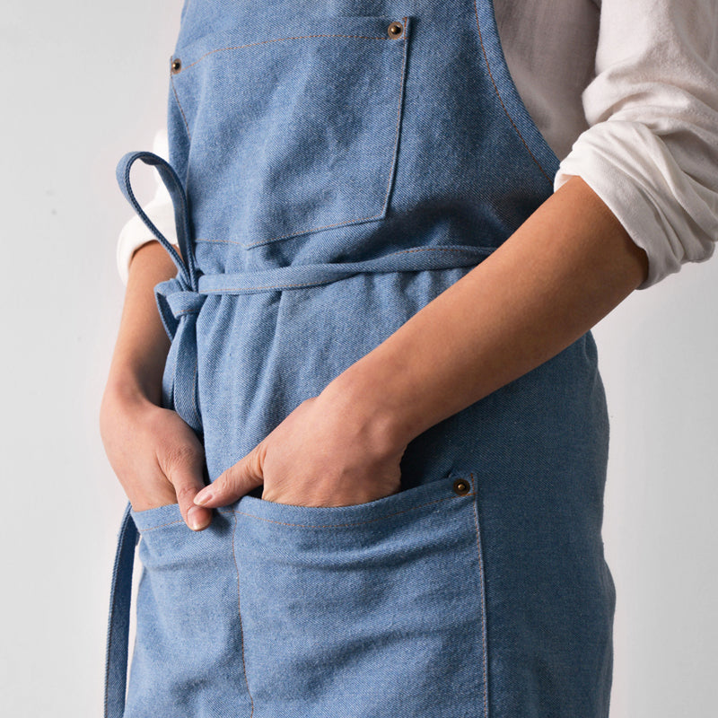 Thick Cotton Denim Kitchen Apron