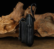men's leather belt pouch waist bag, view 2 - MRSLM