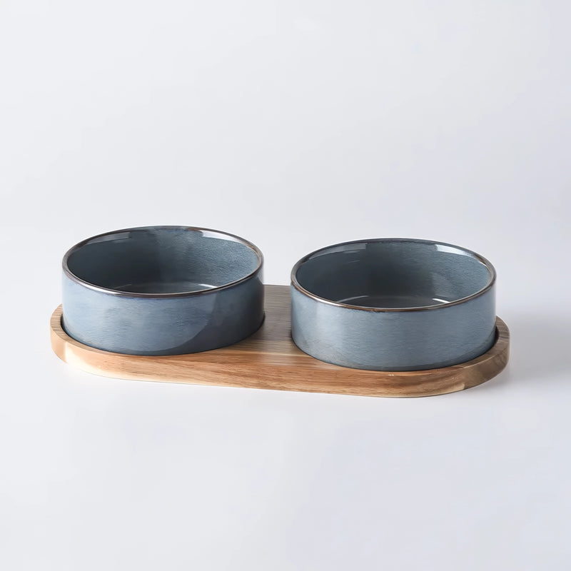 ergonomic ceramic cat and dog bowl, view 4 - MRSLM