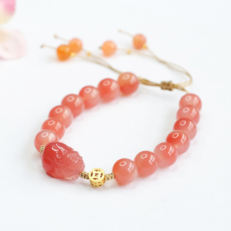 natural salt source agate pixiu bracelet, view 4 - MRSLM