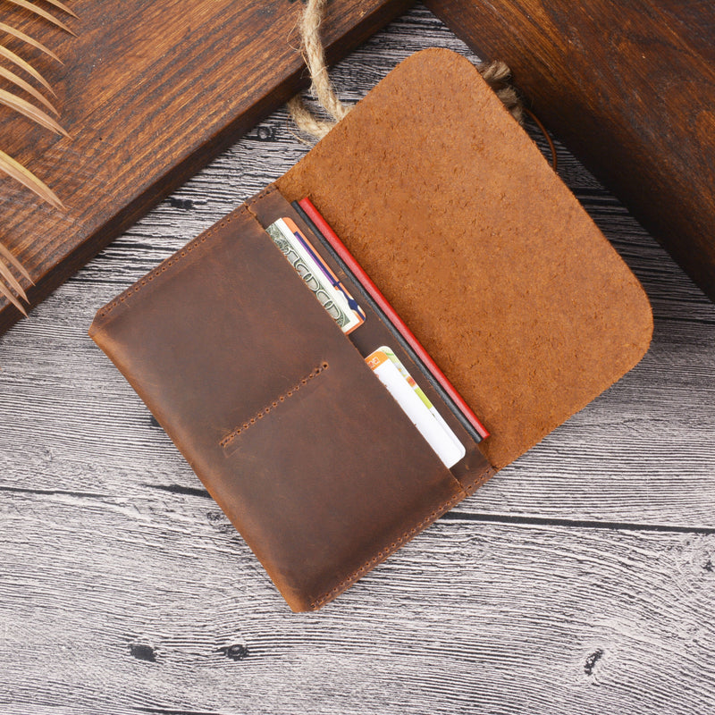 leather passport and ID holder, view 3 - MRSLM