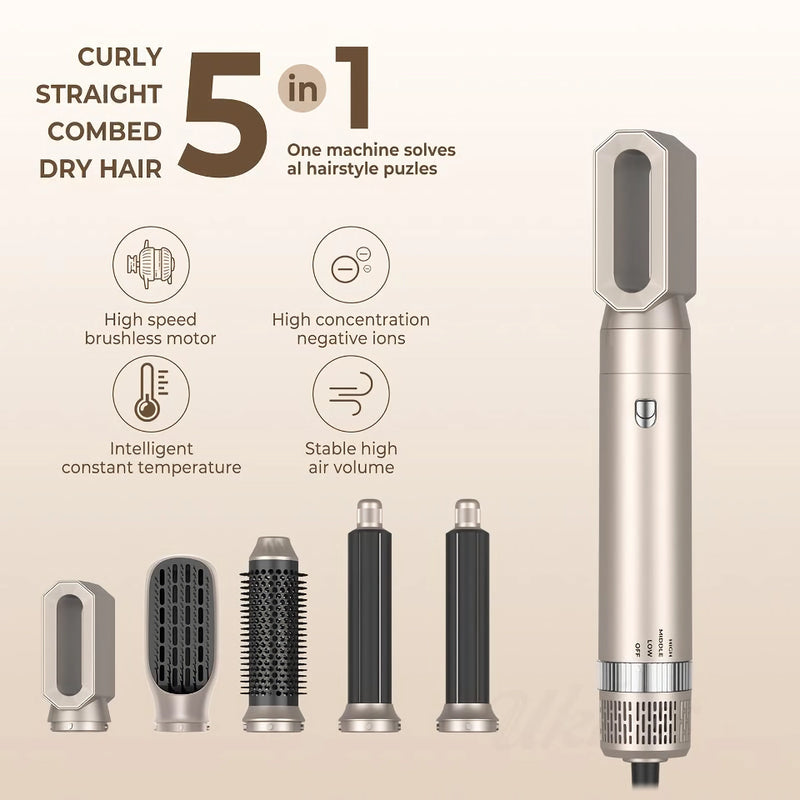 5-in-1 detachable hair dryer brush and volumizer, view 3 - MRSLM