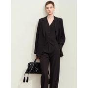 women's notched collar blazer, view 3 - MRSLM