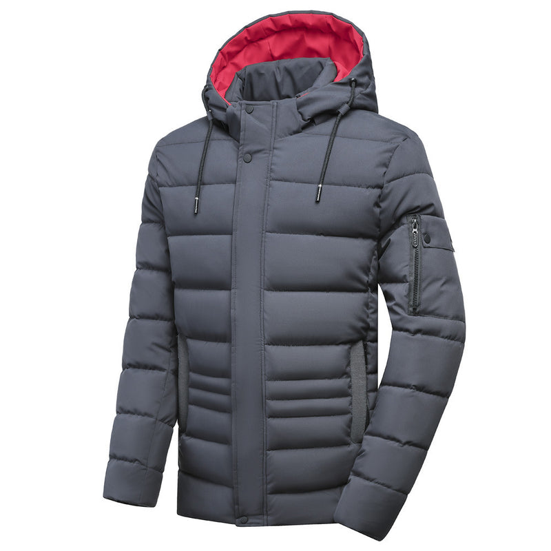 men's fleece-lined hooded coat, view 9 - MRSLM
