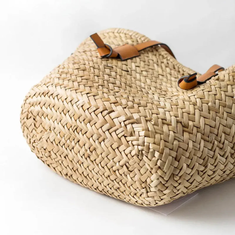 handmade wicker basket bag, view 6 - MRSLM