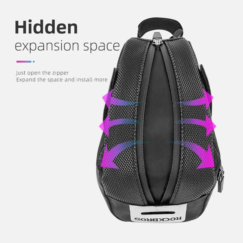 waterproof cycling tail bag, view 3 - MRSLM