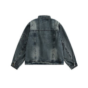 men's embroidered denim jacket, view 8 - MRSLM