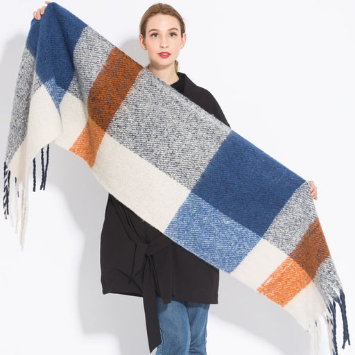 check fringed scarf - MRSLM