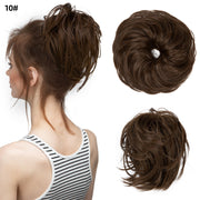 fluffy curly hair bun chignon, view 13 - MRSLM