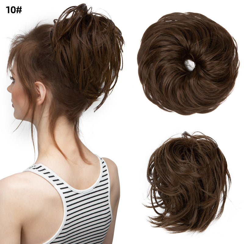 fluffy curly hair bun chignon, view 13 - MRSLM