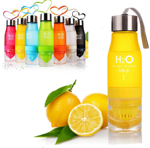 colorful frosted plastic water bottle, view 2 - MRSLM
