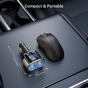 66W dual USB car fast charger with display, view 7 - MRSLM