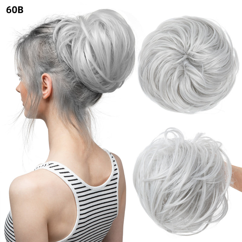 fluffy curly hair bun chignon, view 25 - MRSLM