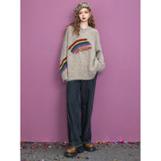 rainbow loose sweater for women, view 8 - MRSLM