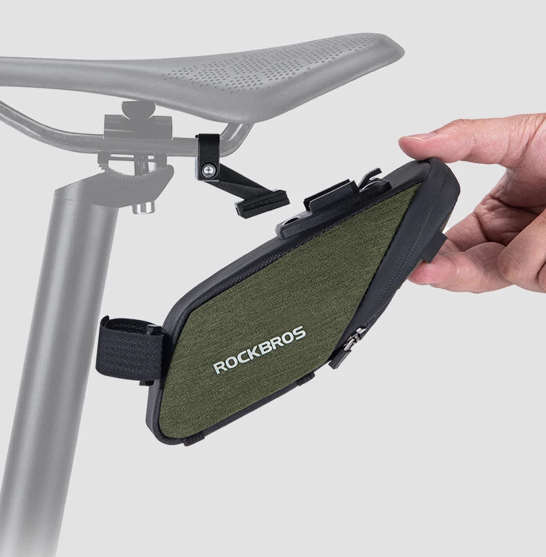 Compact waterproof bicycle saddle bag, view 4 - MRSLM