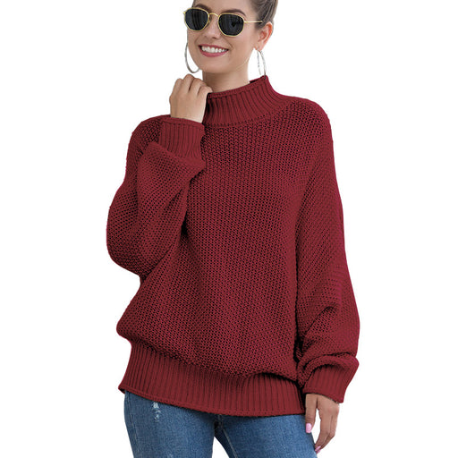turtleneck knitted sweater women - MRSLM