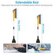 3-in-1 telescopic car snow brush, ice scraper and shovel with light, view 4 - MRSLM