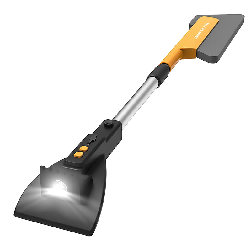 3-in-1 telescopic car snow brush, ice scraper and shovel with light, view 9 - MRSLM