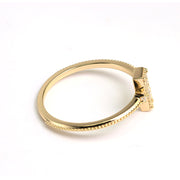 t-line cut zircon gold plated silver ring, view 7 - MRSLM