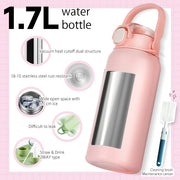 large capacity stainless steel thermos bottle with straw, view 8 - MRSLM