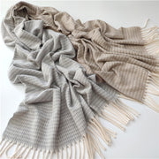 Tie-dye faux cashmere tassel scarf, view 10 - MRSLM