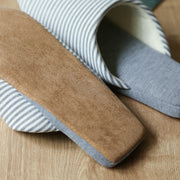 striped soft sole bedroom slippers, view 4 - MRSLM