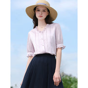 V-neck chiffon blouse, view 2 - MRSLM