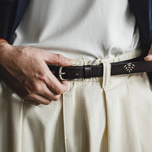 black leather men's belt - MRSLM