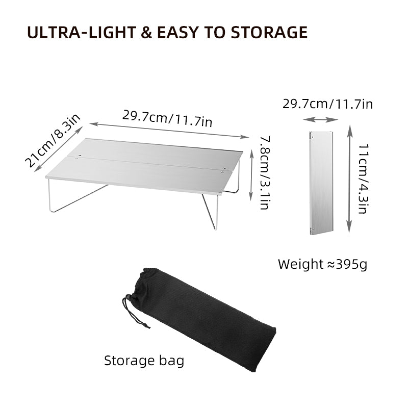 portable aluminum camping table, view 5 - MRSLM
