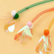interactive cat teaser toy with butterfly and bell, view 7 - MRSLM