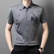 Men's rhinestone printed shirt - MRSLM