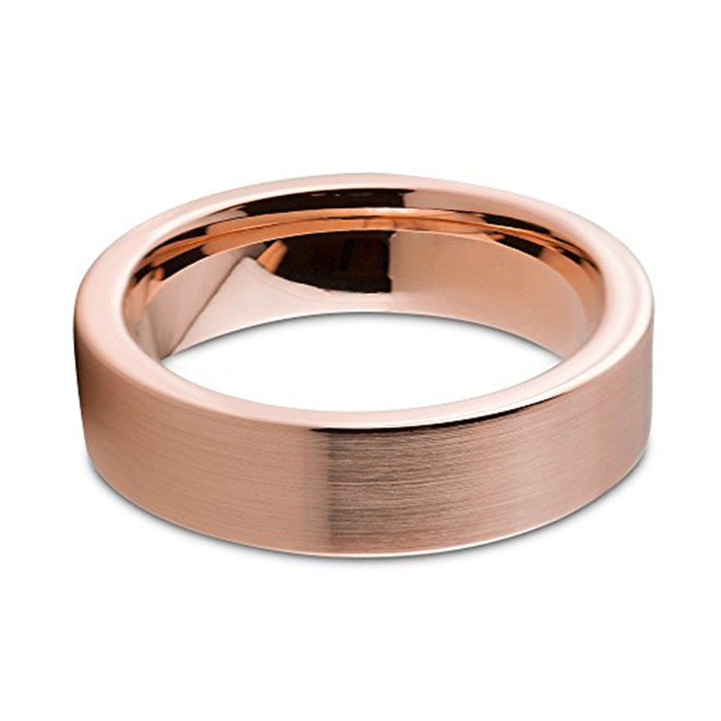 women's rose gold tungsten steel ring, view 3 - MRSLM